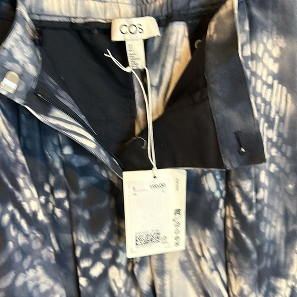 COS navy and white snake print long sleeved, wide leg co ord size S/US 2. NWT - Picture 3 of 4